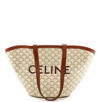 Celine Couffin Bag Triomphe Coated Canvas Medium
