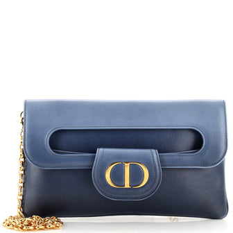 Christian Dior DiorDouble Chain Bag Leather Medium
