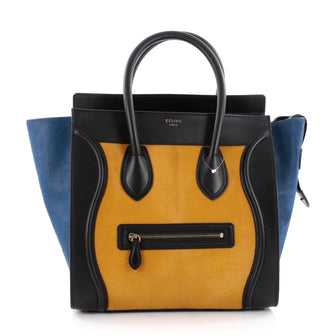 Celine Tricolor Luggage Handbag Pony Hair and Leather 2290901