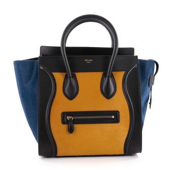 Celine Tricolor Luggage Handbag Pony Hair and Leather 2290903
