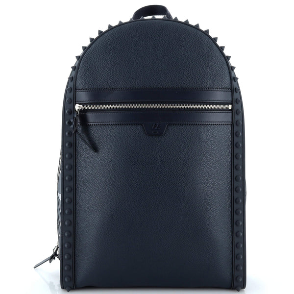 christian louis vuitton backpack Christian Louboutin Backparis Backpack Spiked Leather Medium Blue 2291011
