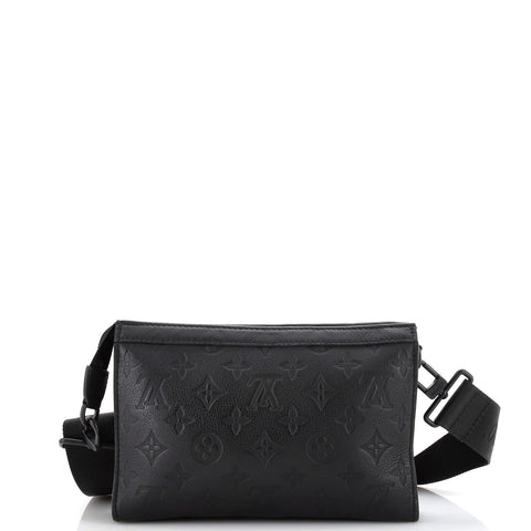 Louis Vuitton Gaston Wearable Wallet Monogram Shadow Leather Black 22910424