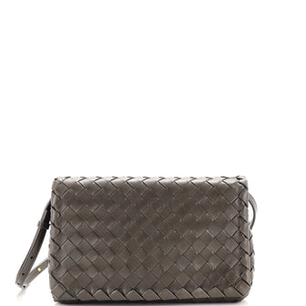 Bottega Veneta Convertible Flap Shoulder Bag Intrecciato Nappa Medium