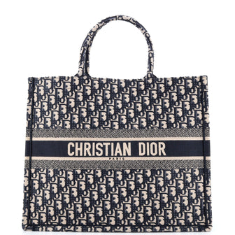 Christian Dior Book Tote Oblique Canvas Large