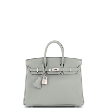 Hermes Birkin Handbag Grey Togo with Palladium Hardware 25