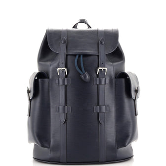 Louis Vuitton Christopher Backpack Epi Leather PM Blue 2291094