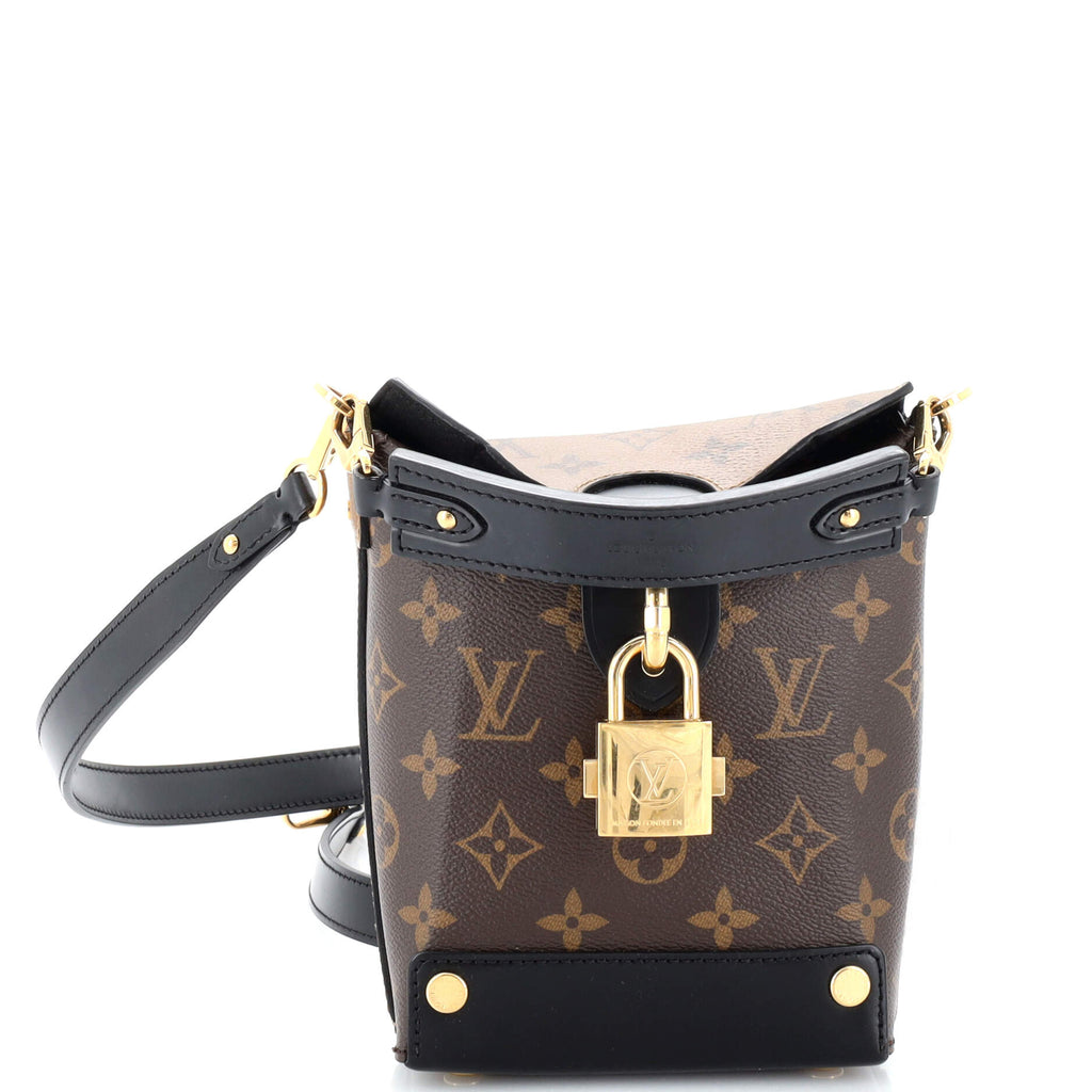 Louis Vuitton Bento Box Handbag Reverse Monogram Canvas Brown 2291096
