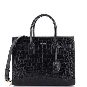 Saint Laurent Sac de Jour NM Bag Crocodile Embossed Leather Baby