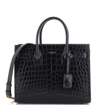 Saint Laurent Sac de Jour NM Bag Crocodile Embossed Leather Baby