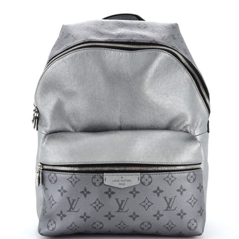 Louis Vuitton Discovery Backpack Monogram Taigarama PM Silver 229114140