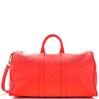 Louis Vuitton Keepall Bandouliere Bag Damier Infini Leather 45