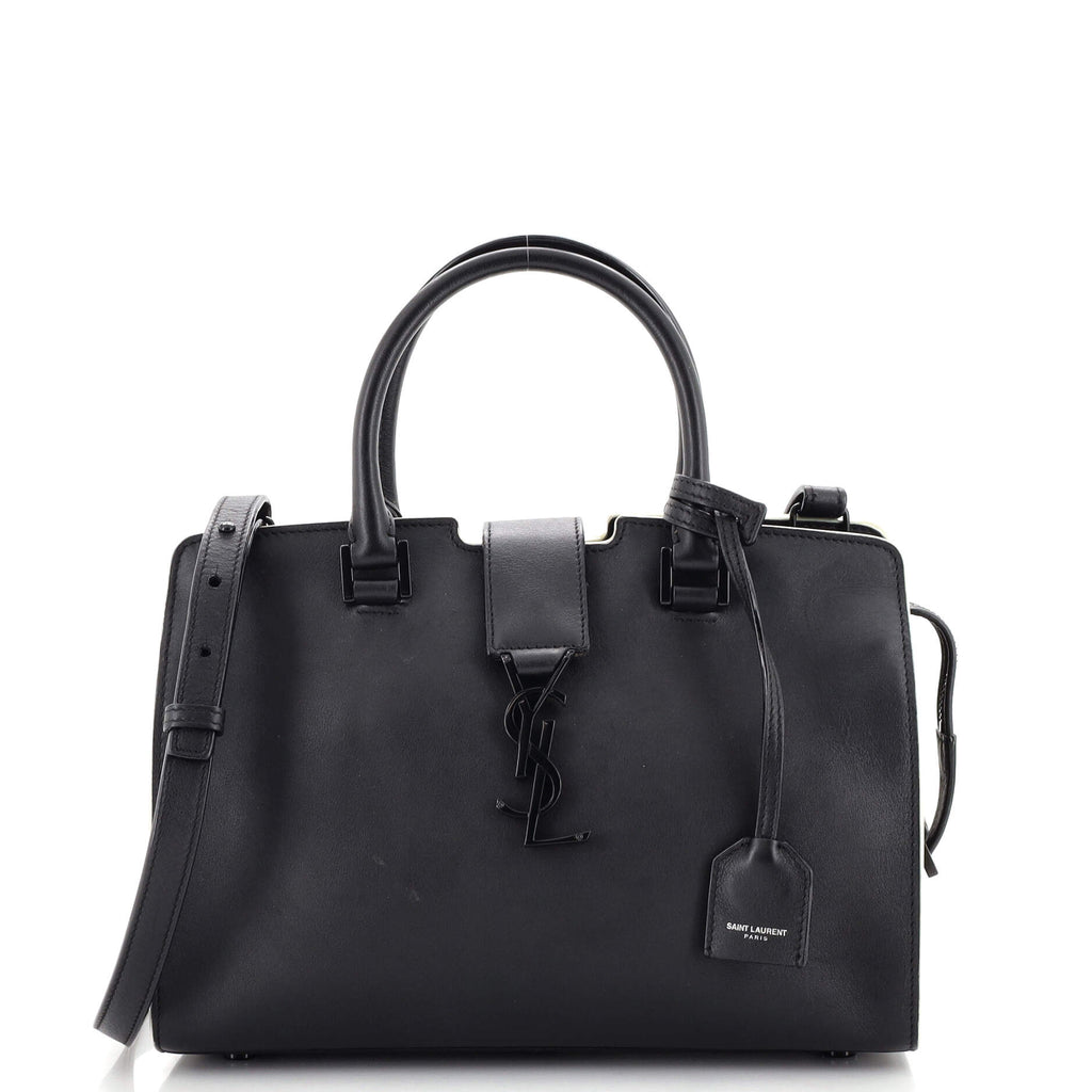 YSL Saint Laurent Monogram Cabas Leather Bag