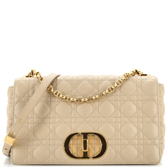 Christian Dior Caro Bag Cannage Quilt Calfskin Medium