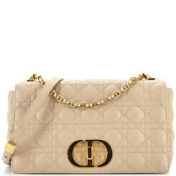 Christian Dior Caro Bag Cannage Quilt Calfskin Medium