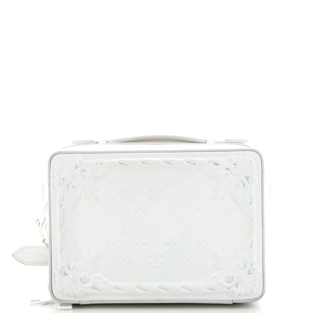 Louis Vuitton Handle Soft Trunk Limited Edition Ornaments Monogram Leather  White 229114213