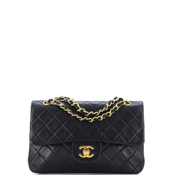 Chanel Vintage Classic Double Flap Bag Quilted Lambskin Small