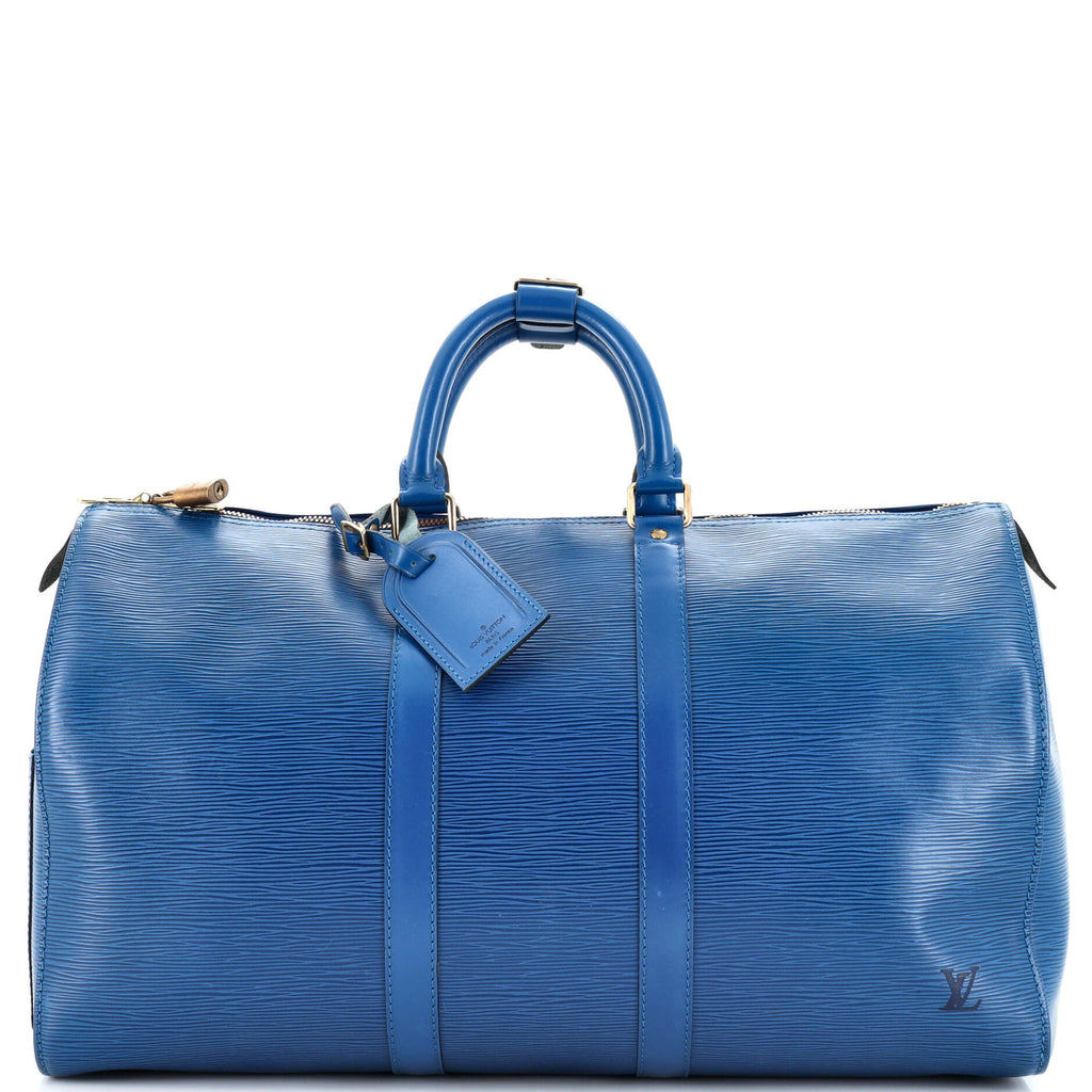 Louis Vuitton, Bags, Louis Vuitton Keepall 45 In Blue Epi