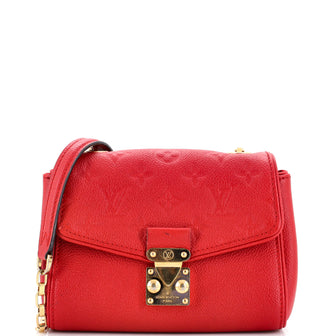 Louis Vuitton Saint Germain Handbag Monogram Empreinte Leather Bb Red
