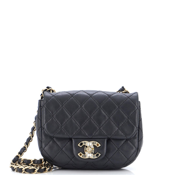 Chanel Lambskin Quilted Small My Precious Flap Black