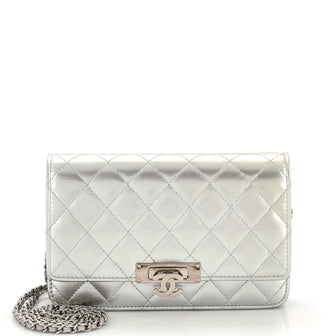 Chanel Golden Class Wallet on Chain Quilted Patent
