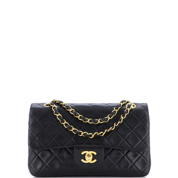 Chanel Vintage Classic Double Flap Bag Quilted Lambskin Small