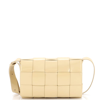 Bottega Veneta Cassette Crossbody Bag Maxi Intrecciato Patent