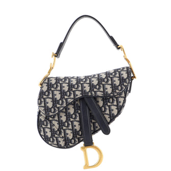 Christian Dior Saddle Handbag Oblique Canvas Mini