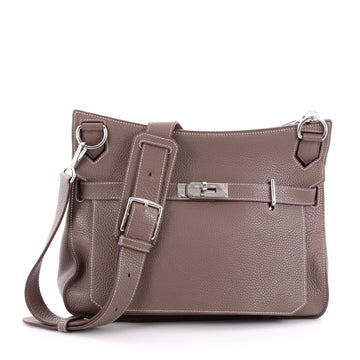 Hermes Jypsiere Handbag Clemence 34 Neutral 2291402