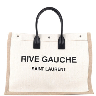 Saint Laurent Rive Gauche Shopper Tote Canvas Large