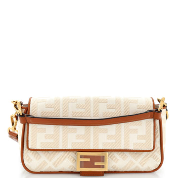 Fendi Baguette NM Bag Zucca Embroidered Canvas Medium