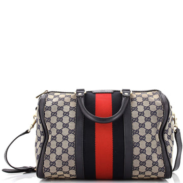 Gucci Vintage Web Boston Bag GG Canvas Medium