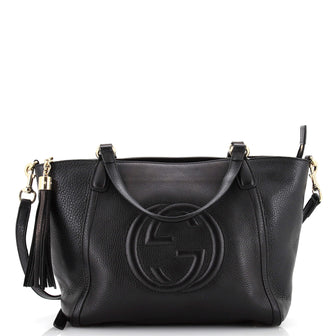 Gucci Soho Convertible Top Handle Bag Leather Small