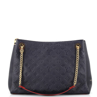 Louis Vuitton Surene Handbag Monogram Empreinte Leather mm Blue