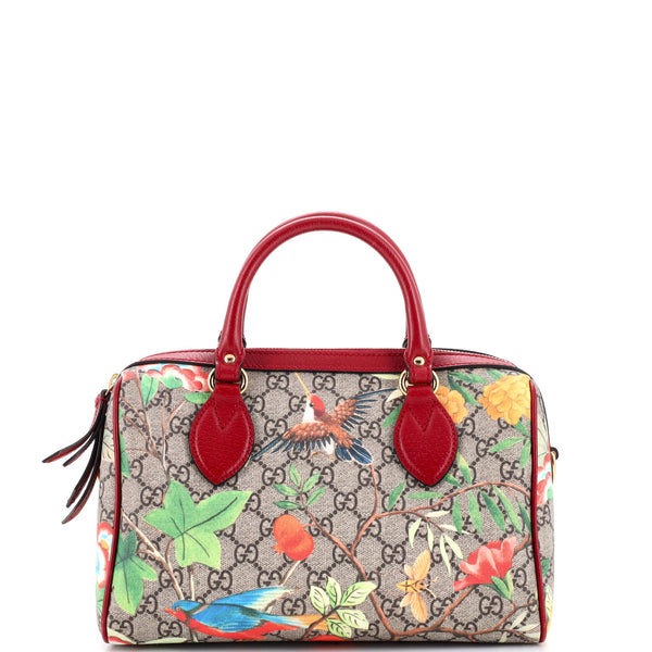 Gucci Tian Print Convertible Boston Bag