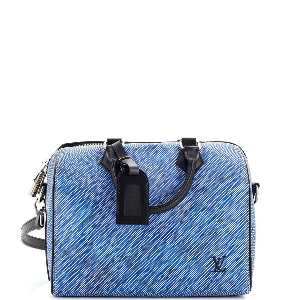 Louis Vuitton LV SPEEDY 25 EPI Black Leather Handbag Bag - GOOD