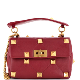 Valentino Garavani Roman Stud Flap Bag Quilted Leather Medium