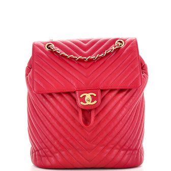 Chanel Urban Spirit Backpack Chevron Leather Large