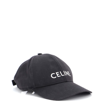 Celine Logo Baseball Cap Embroidered Canvas