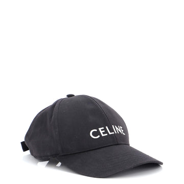Celine Logo Baseball Cap Embroidered Canvas