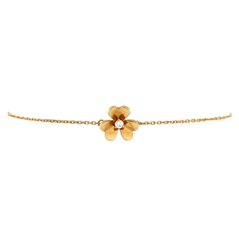 Van Cleef & Arpels Frivole Bracelet 18K Yellow Gold with Diamond Mini