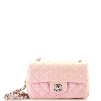 Chanel Classic Single Flap Bag Quilted Iridescent Calfskin Mini
