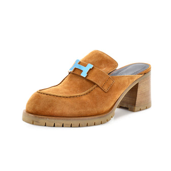 Hermes Women's Flore Mules Suede 60