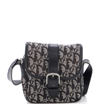 Christian Dior Vintage Trotter Flap Crossbody Bag Diorissimo Canvas Mini