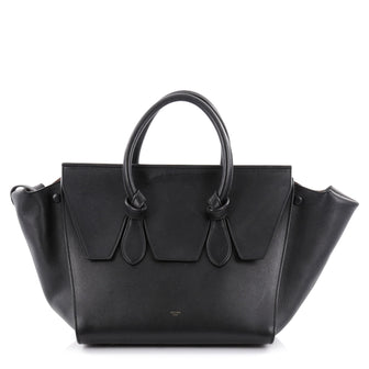 Celine Tie Knot Tote Smooth Leather Small Black 2293701
