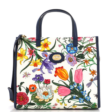 Gucci Convertible Tote Flora Canvas Medium