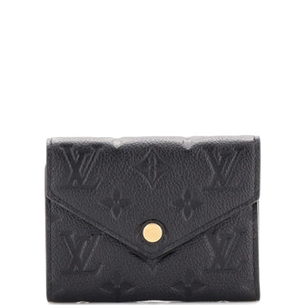 Louis Vuitton Black Monogram Empreinte Leather Victorine Wallet Louis  Vuitton