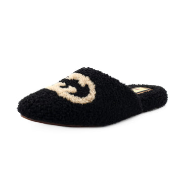 Gucci Women's Eileen Interlocking G Slippers Shearling