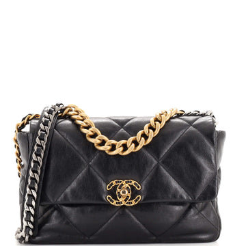 Chanel 19 Flap Bag Quilted Leather Large