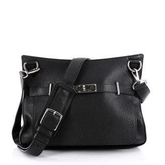 Hermes Jypsiere Handbag Clemence 34 Black 2294307