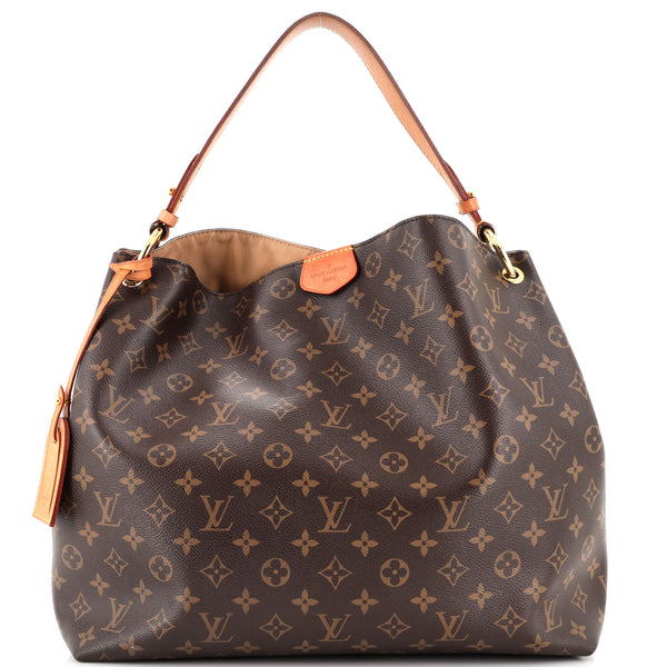 Louis+Vuitton+Graceful+Hobo+Bag+MM+Brown+Canvas+Monogram for sale online